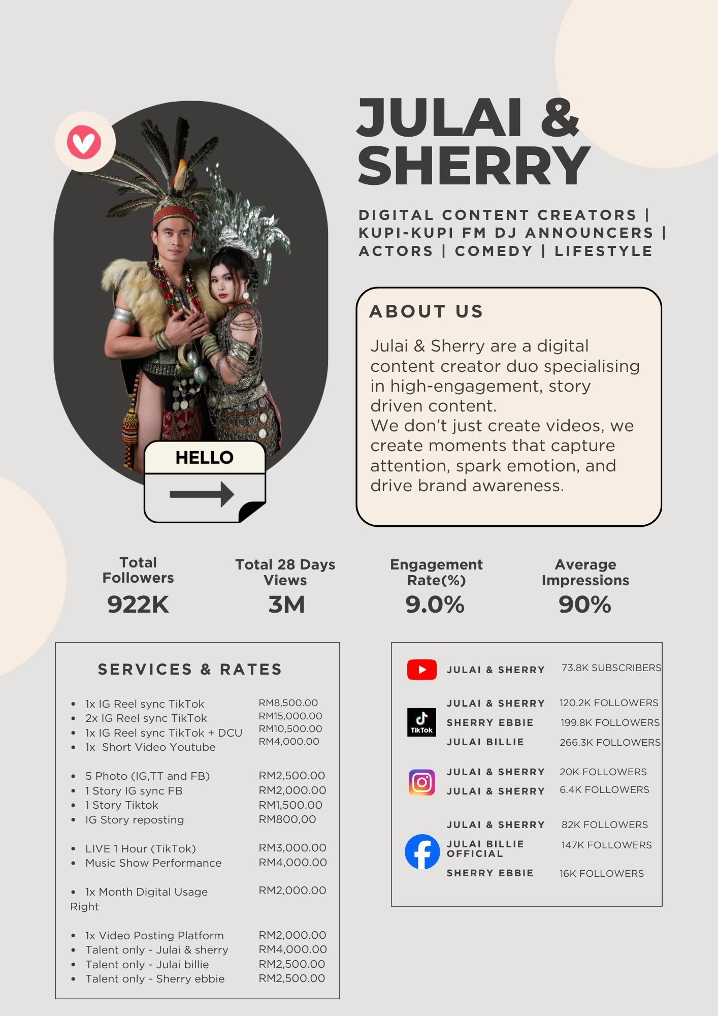 Julai & Sherry RATE CARD - 1