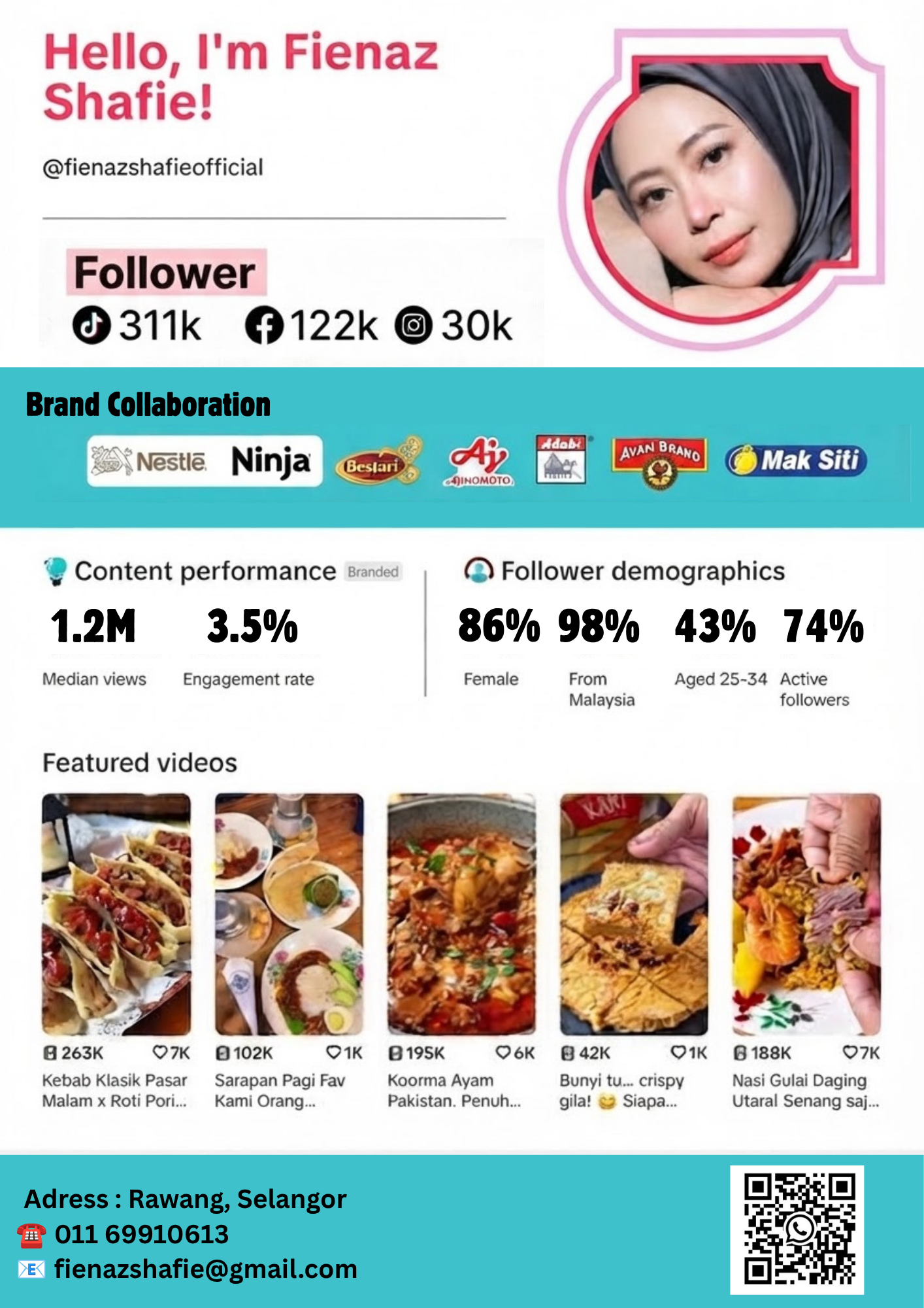 Fienaz Shafie | Food & Lifestyle Creator Portfolio