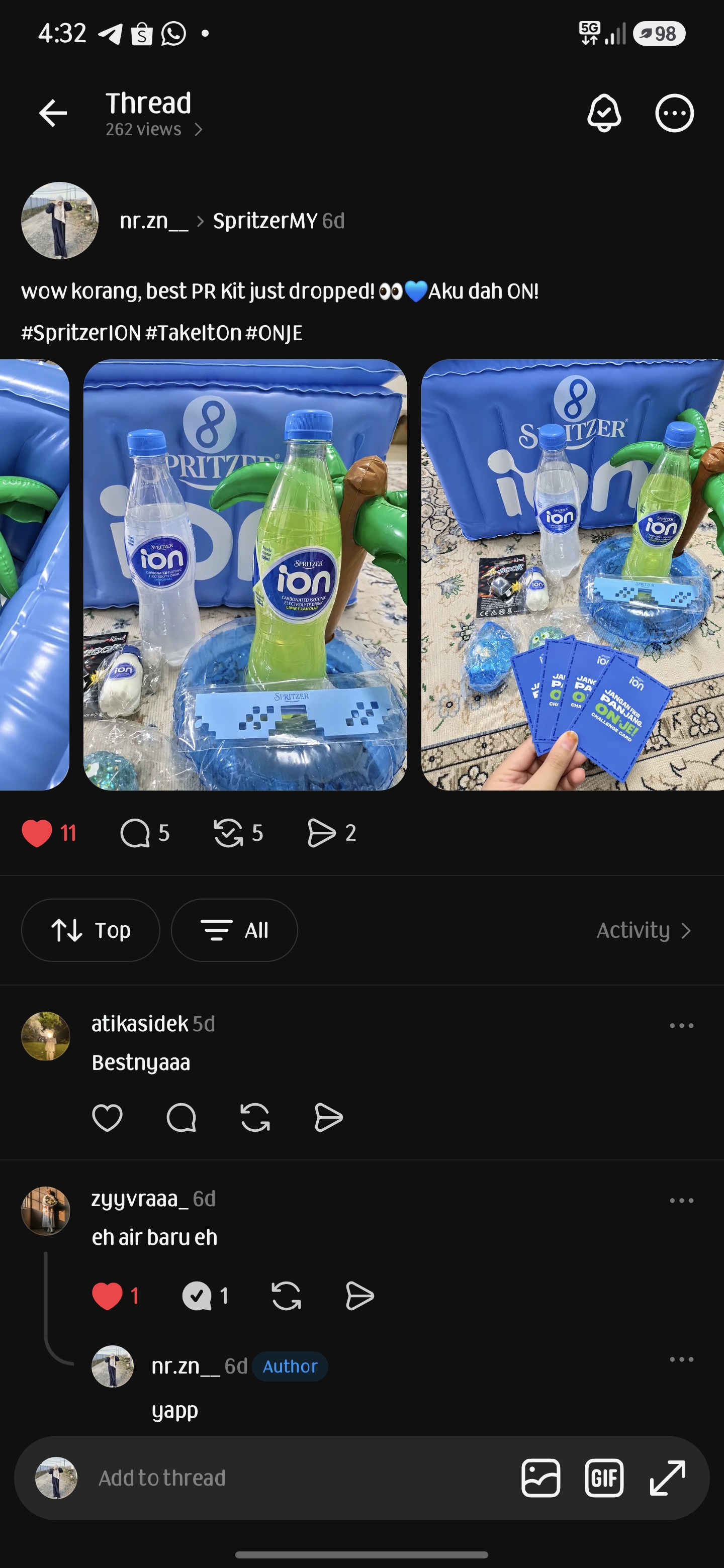 Spritzer ON ION PR Kit Campaign