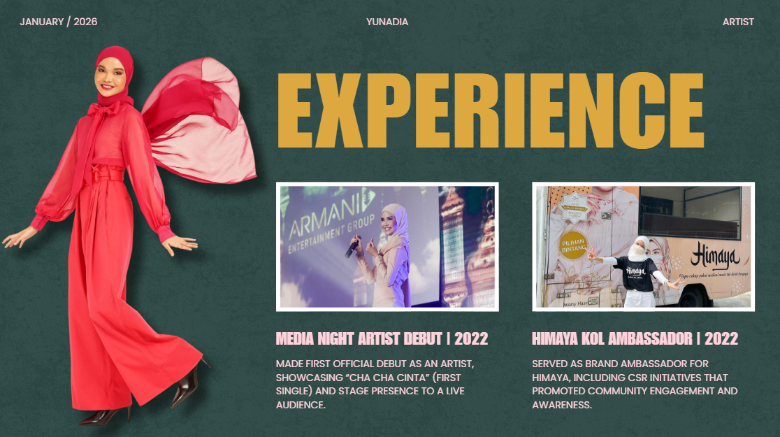 Yunadia - Experiences