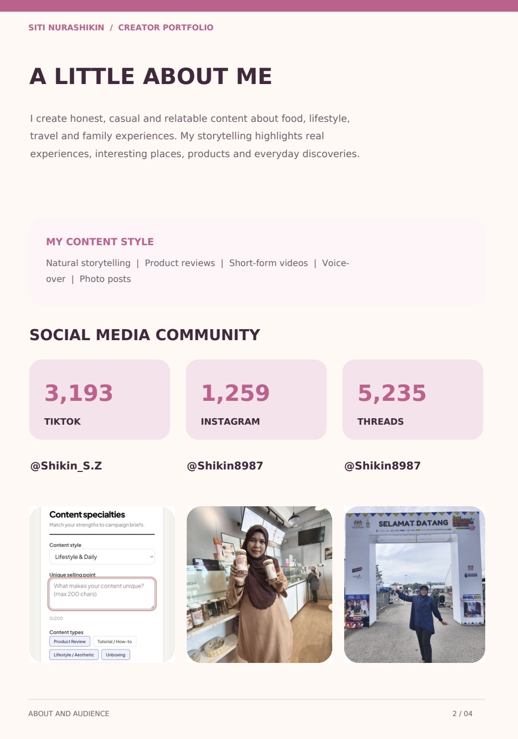My Social Media & Content Style